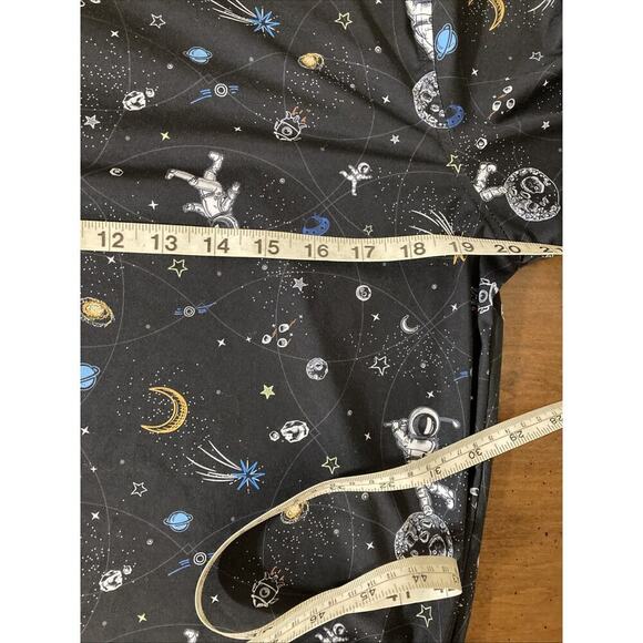 Waggle Golf Polo Shirt Mens L Black Astronaut Space Print Mission Albatross - Picture 7 of 8